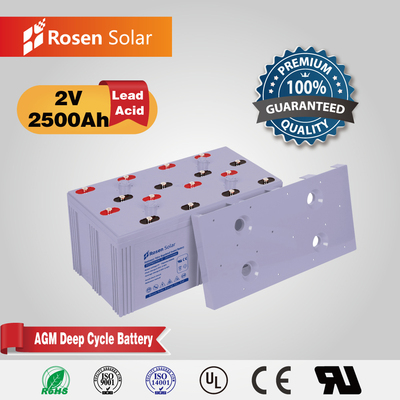 2V 2500Ah Lead Acid AGM Battery